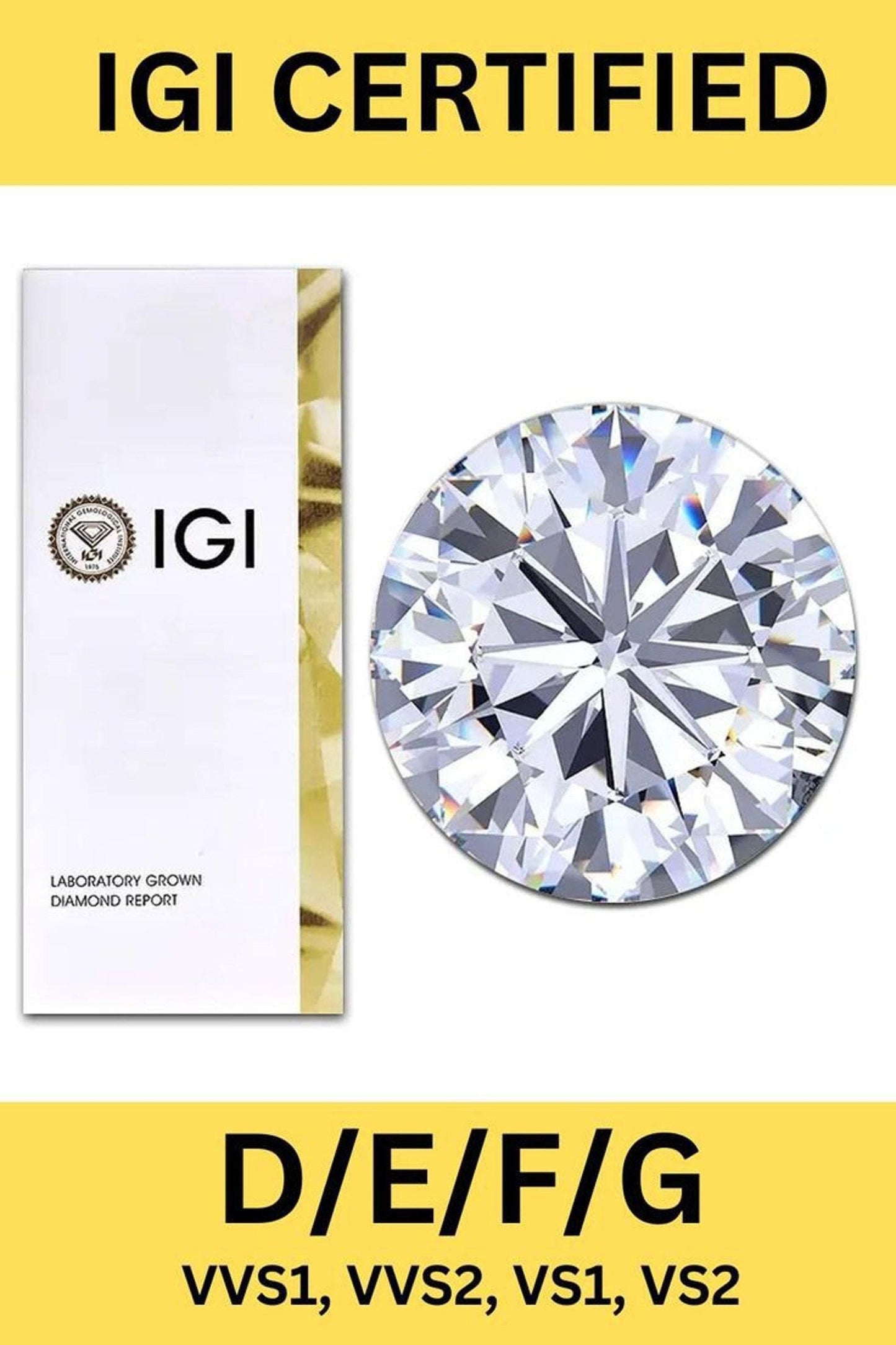1.5 Carat IGI Certified Lab Grown Cushion Cut Diamond by Luna Vibe Gems
